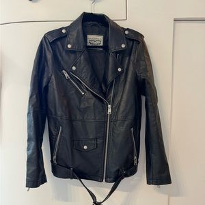 Levi’s Faux-Leather Biker Jacket size M